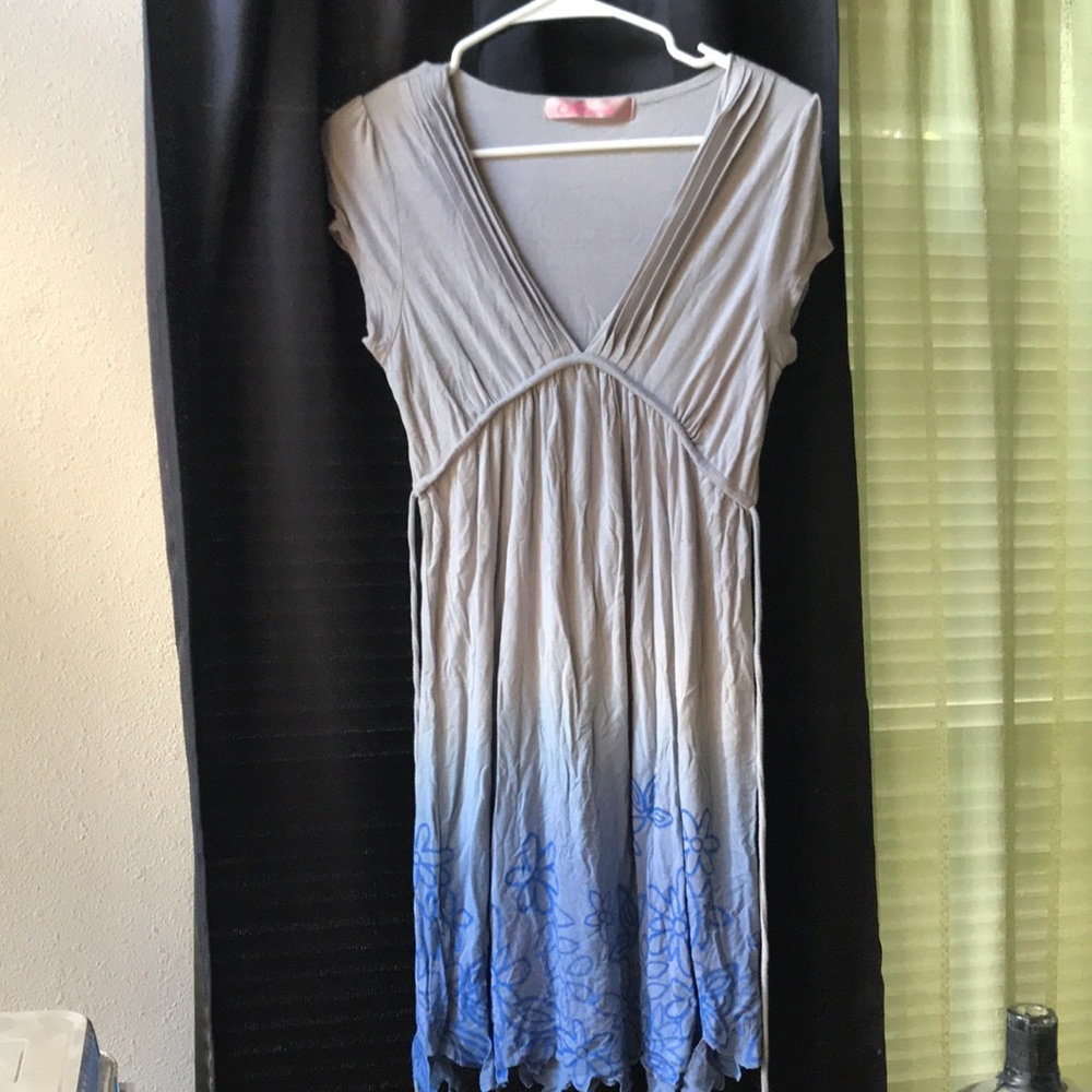 Gray and blue ombré dress